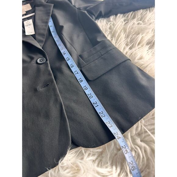NWT Banana Republic‎ Women's One Button Blazer Jacket Long Sleeve Black Size 6 - Picture 10 of 12